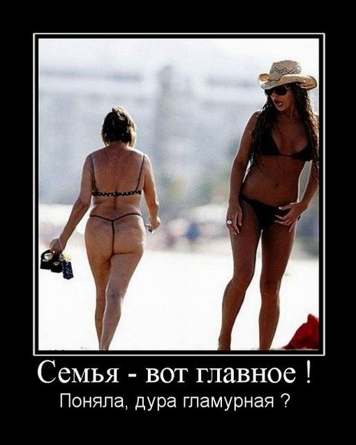 Семья — вот главное ! Поняла, дура гламурная ? 