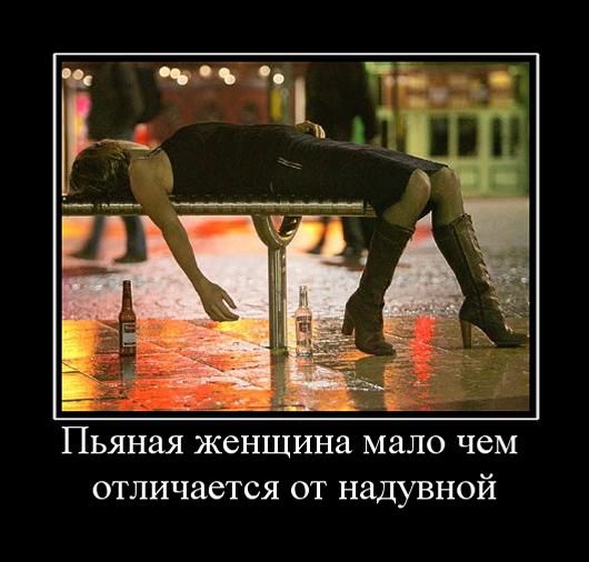 Пьяная женщина мало чем отличается от надувной 
