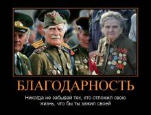 Благодарность. Никогда не забывай тех, кто отложил свою жизнь, что бы ты зажил своей