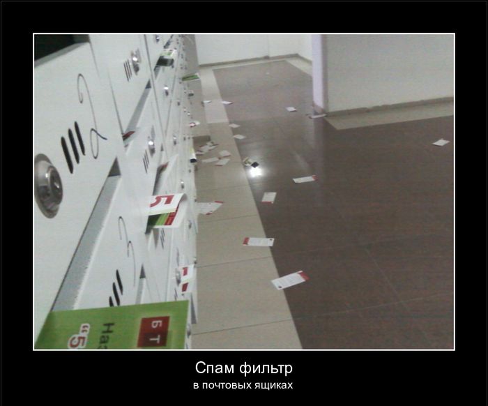 Спам фильтр в почтовых ящиках 