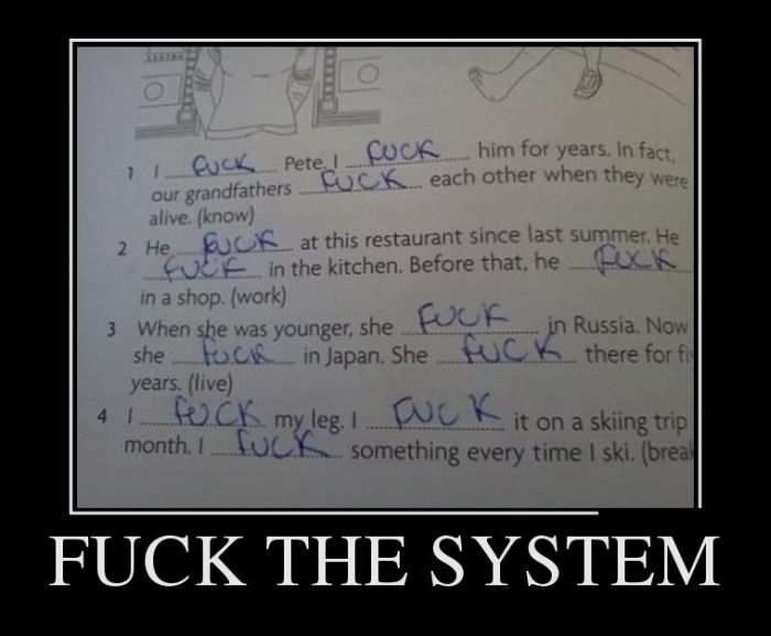 Fuck the system